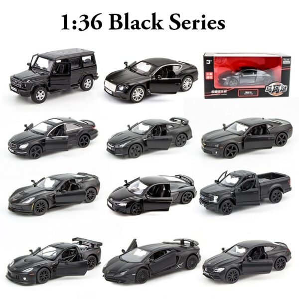 1:36 Supercar Alloy Diecast (Black Series)